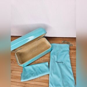 Tiffany & Co. Eyeglass Case with Cleaning Cloth & Pouch | Sunglasses Case
